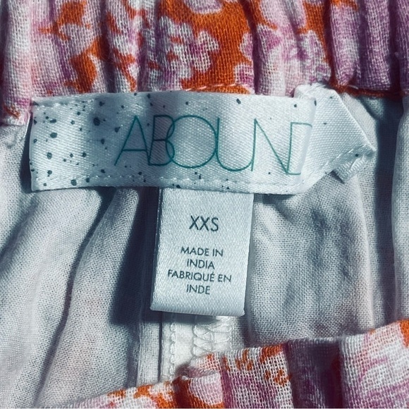 Abound skirt drawstring waist lined aline gauzy coral pink tarry floral size XXS - Picture 8 of 13